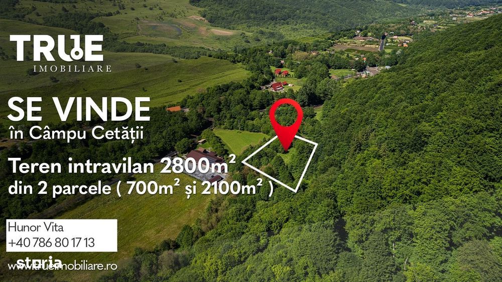 Teren intravilan 2.800 m² în Câmpu Cetății – liniște și natură