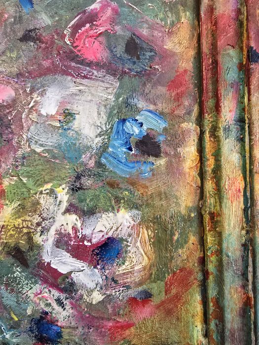 Pictura Anemone artist Murivale ulei pe carton 2021