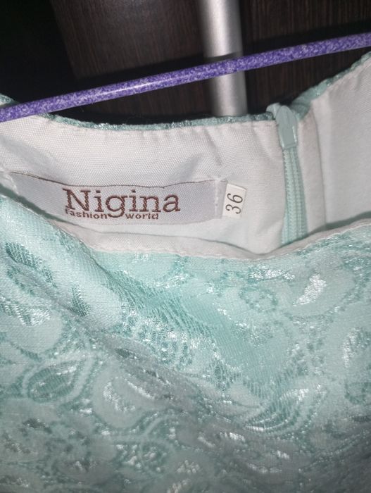 Детское бирюзовое платье 6-8 лет