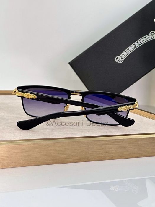 Ochelari de Soare Chrome Hearts You Are Late Gold Noi Full Box [Verificare Colet]