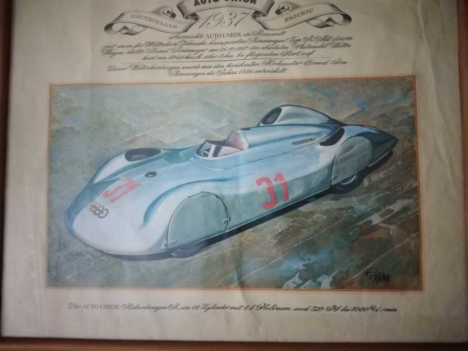 Persoană fizică vând colecție de 14 imagini cu mașini de epocă