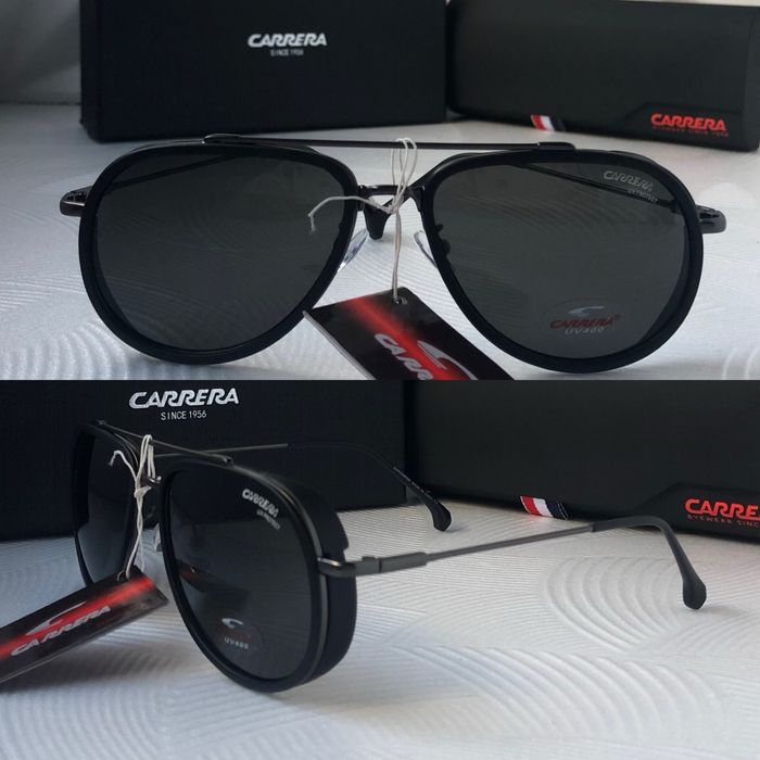 Мъжки слънчеви очила авиатор carrera 2 цвята черни мат лак