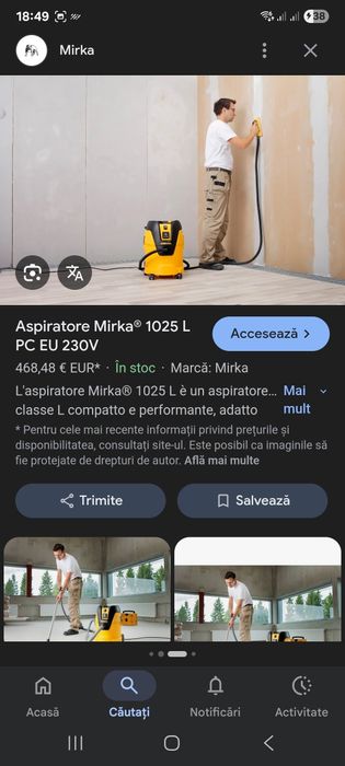 Aspirator mirka 1025L pc eu 230v