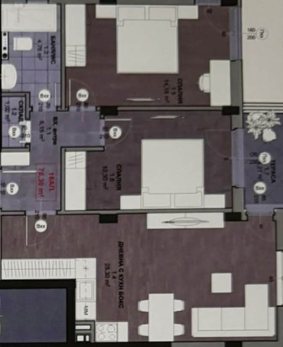 Продава се Тристаен апартамент в Пловдив, Кършияка - 86 кв.м за 736 €/кв.м - Снимка #2