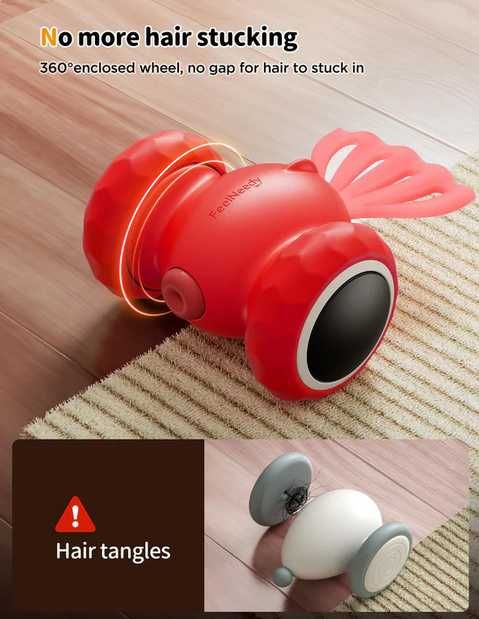 FEELNEEDY Златна рибка – играчка за котки с LED и сензори