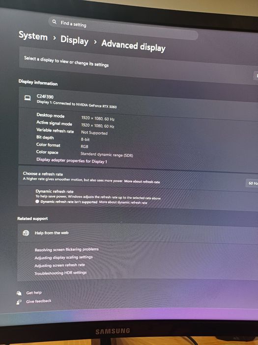 Monitor gaming 24 inch