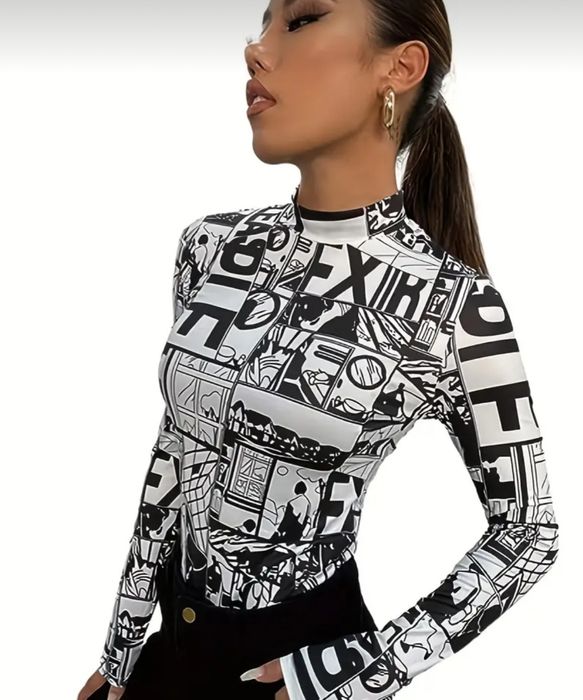 Дамска блузка с  принт