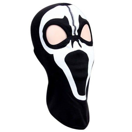 Cagula unisex Ghost Face, bumbac, marime universala, imprimeu, neagra