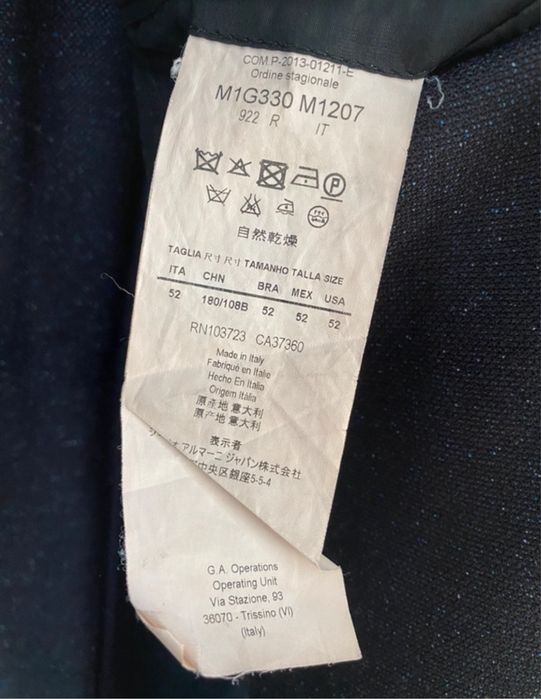 Sacou Emporio Armani | Made In Italy | Virgin Wool