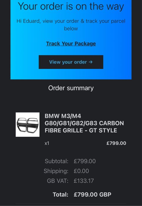 Grila Dry Carbon G80 M3 G82 M4 CT CARBON UK