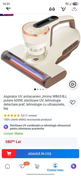 Aspirator UV antiacarieni Jimmy WB63
