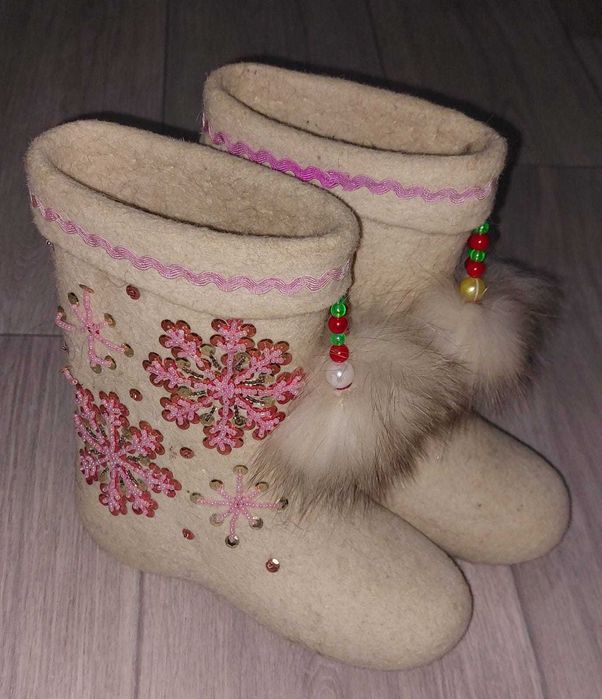 Валенки детские с галошами