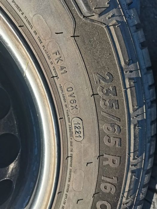4 Jante+Cauciucuri 235/65 R16 C  Mercedes-Benz Sprinter A0014014802 ET62 6 1/2Jx1642 48-07