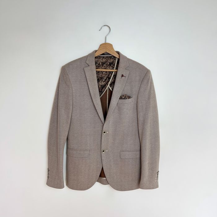 Мъжко сако в беж меланж Teodor