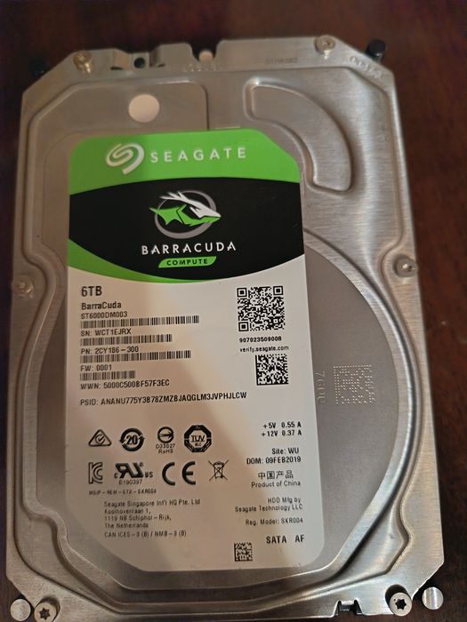 Продаётся винчестер на 6 тб