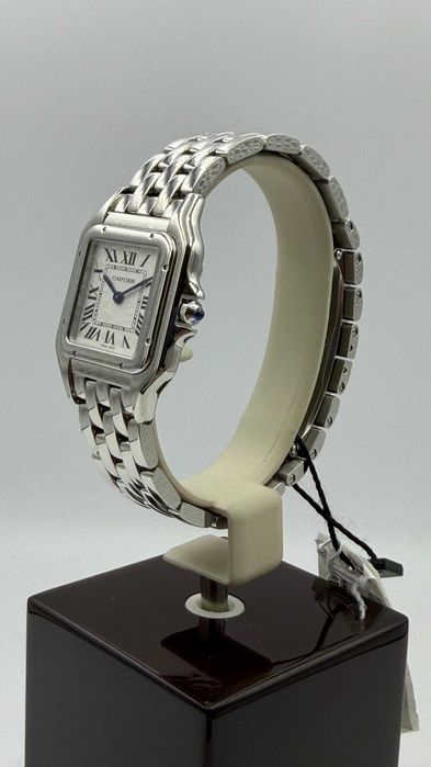 Cartier WSPN0015, panthere mediu, oțel, 2025, 5000€.