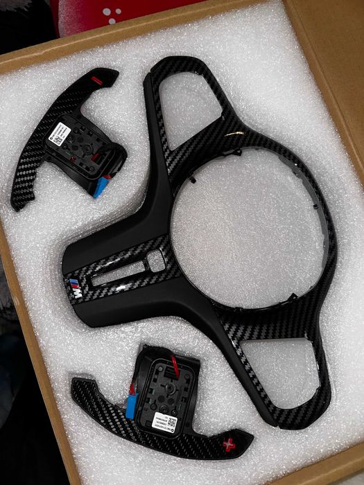 Kit Carbon pentru Volan - BMW - OE - TRIM + Padele M5cs