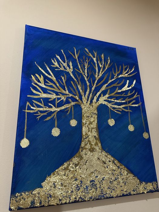 Ръчно рисувана картина “Дървото на парите”