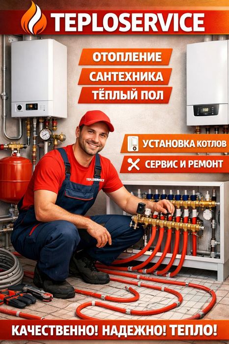 Отопление сантехника теплый пол установка радиатор рассрочка 0-0-24