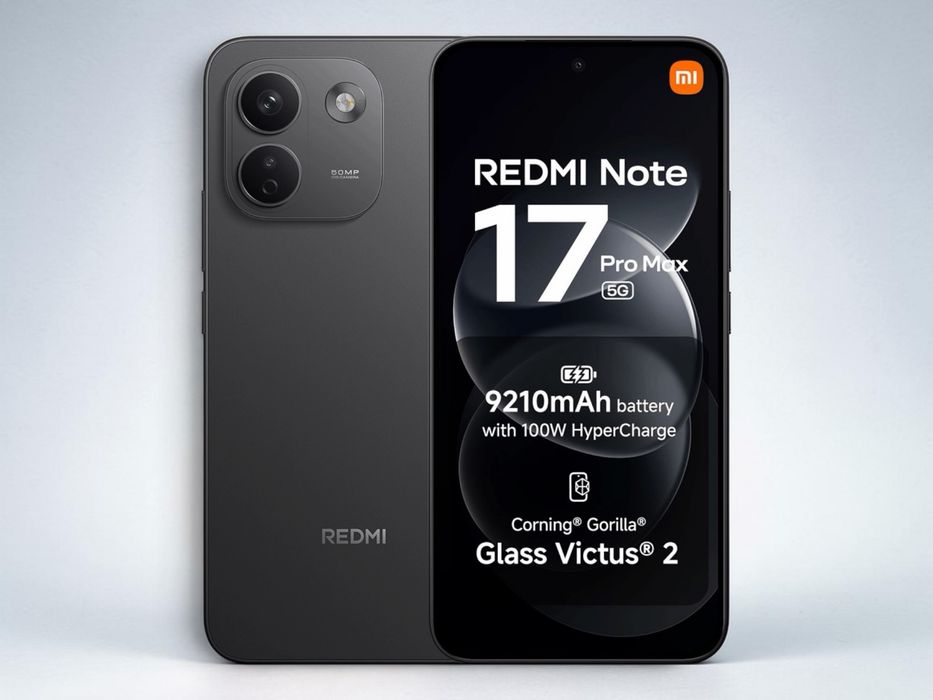 Xiaomi Redmi Note 17 Pro Max 5G 512GB 8RAM Black / Cloud Blush / Green ЧИСТО НОВ! Неразпечатан! 2г. Гаранция!