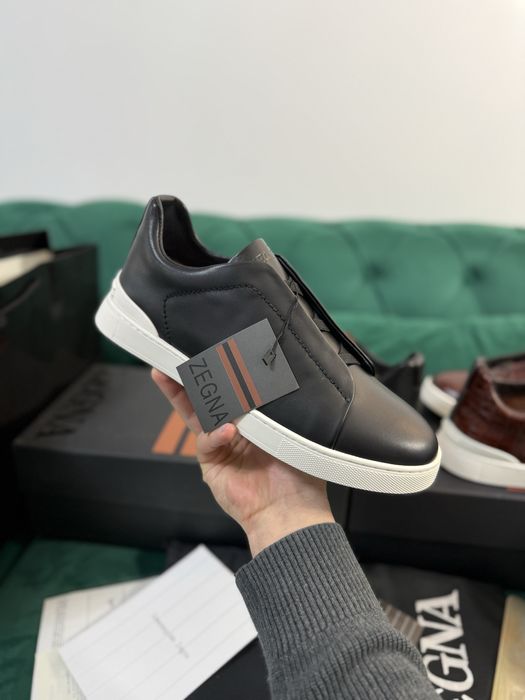 Adidasi Zegna piele naturala 100% Full Box Premium colectie noua