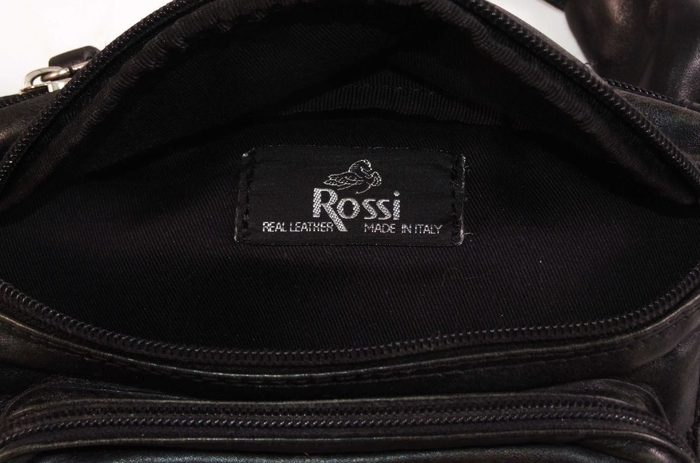 Borseta de brâu BRUNO ROSSI, 6 buzunare, piele naturala, NOUA