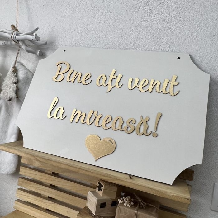 Placute bine ati venit pentru mire si mireasa