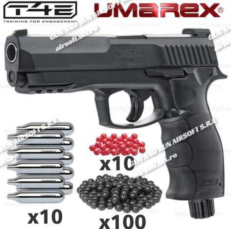 PISTOL [205 M/s] 26.2 JOULI!! /Aer Comprimat/Cu Bile Cauciuc / Poze