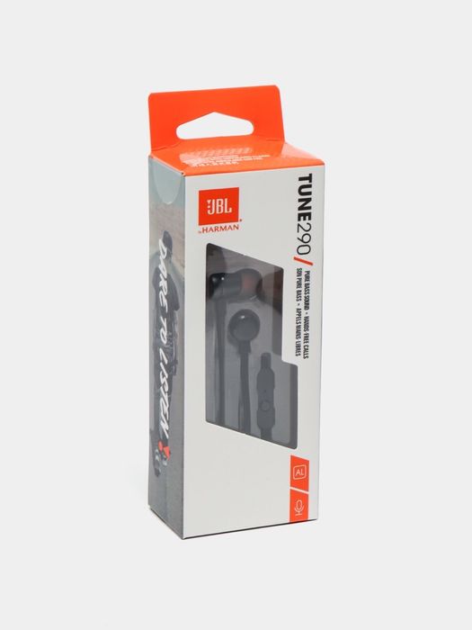 Наушники JBL TUNE 290 проводные,AUX 3.5мм, встройный микрофон