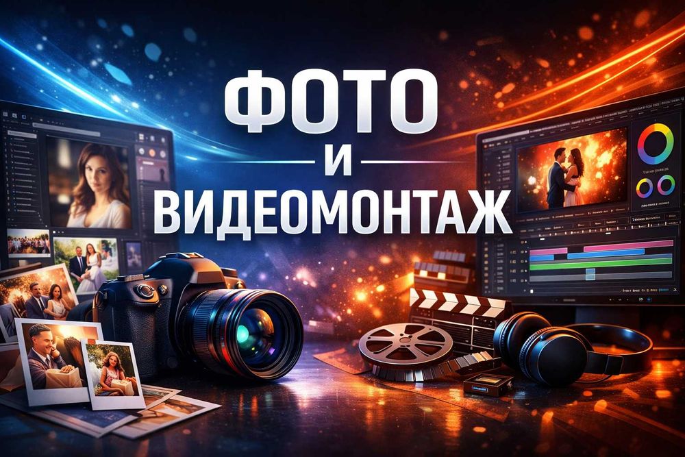 Фото/видеомонтаж, слайд-шоу, реставрация и оживление фотографий