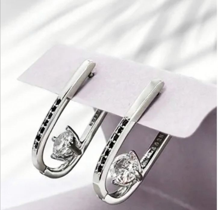 Серьги посеребрянные, ювелирный сплав