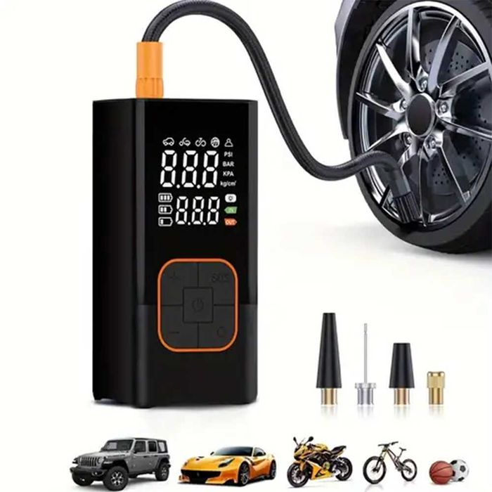 Безжичен дигитален компресор за гуми 4000mah , 150PSI, Презареждаем