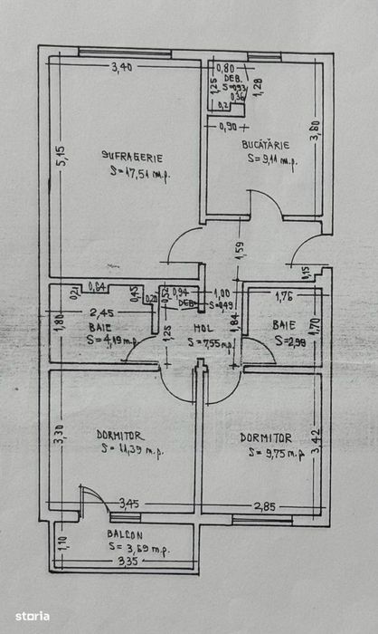 Apartament 3 camere zona Inel 1