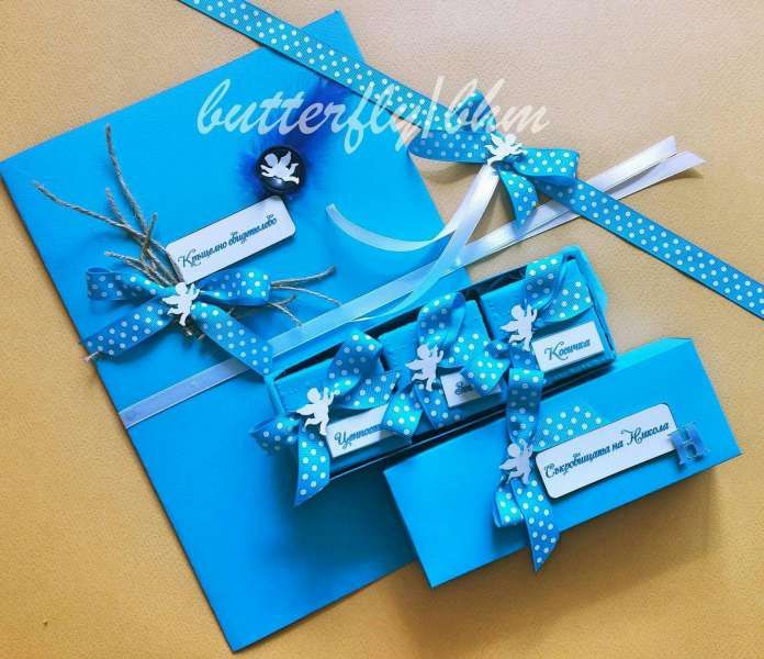 Комплект за кръщене,покани,украса за кръщене, артикули за кръщене