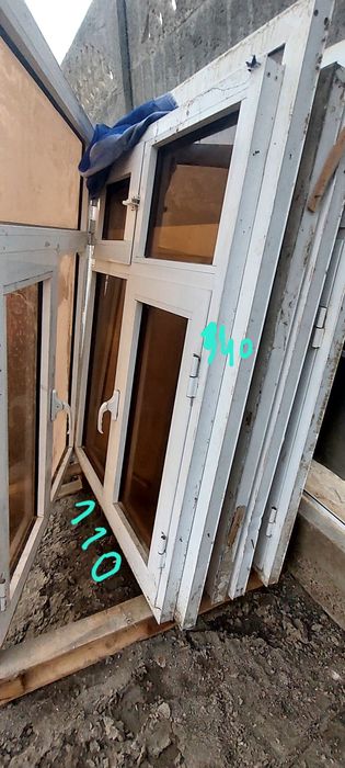 Окна  акфа алюминий  6 дона бу размеры 120 ×150  110×140