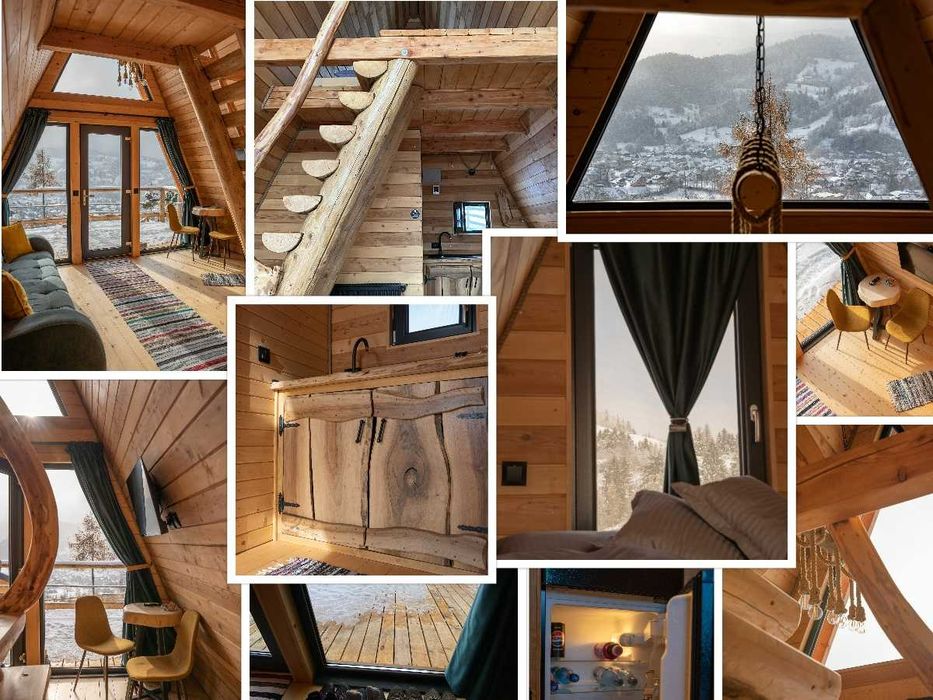 Cabane A frame -ciubăr - foisor - Liber de Crăciun