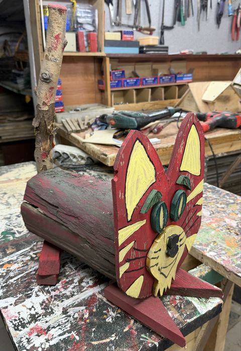 Декор-красная кошка