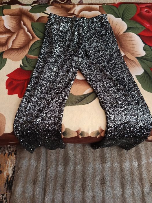 Pantalon dama paiete argintii
