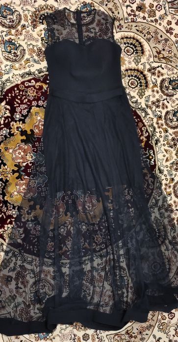 Платье комбинированное сеточкой