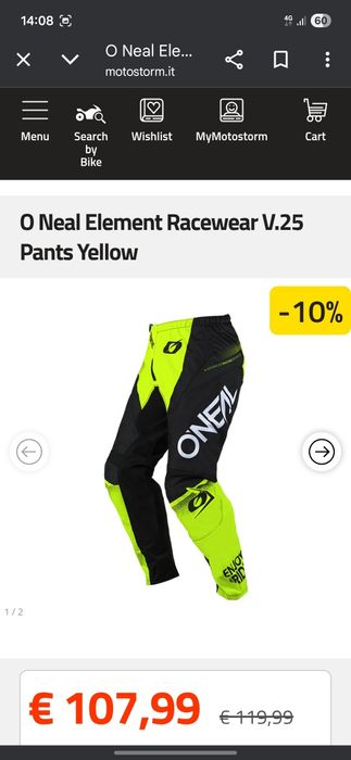 Pantaloni racing O'Neal Elements 30