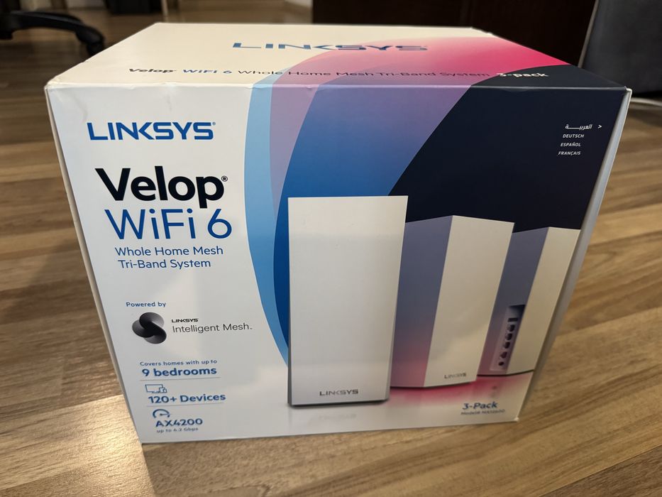 Mesh система Linksys Velop AX4200 (MX12600) WiFi 6 - 3 броя, Tri-Band