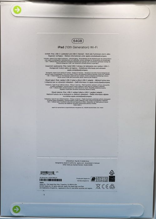 НОВ!!! Таблет Apple iPad 10 (2022), 10.9", 64GB, Wifi, Silver