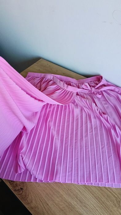 Fustă roz baby plisată OVS – talie elastică, midi M/L