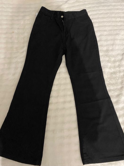 Джинсы клеш черные