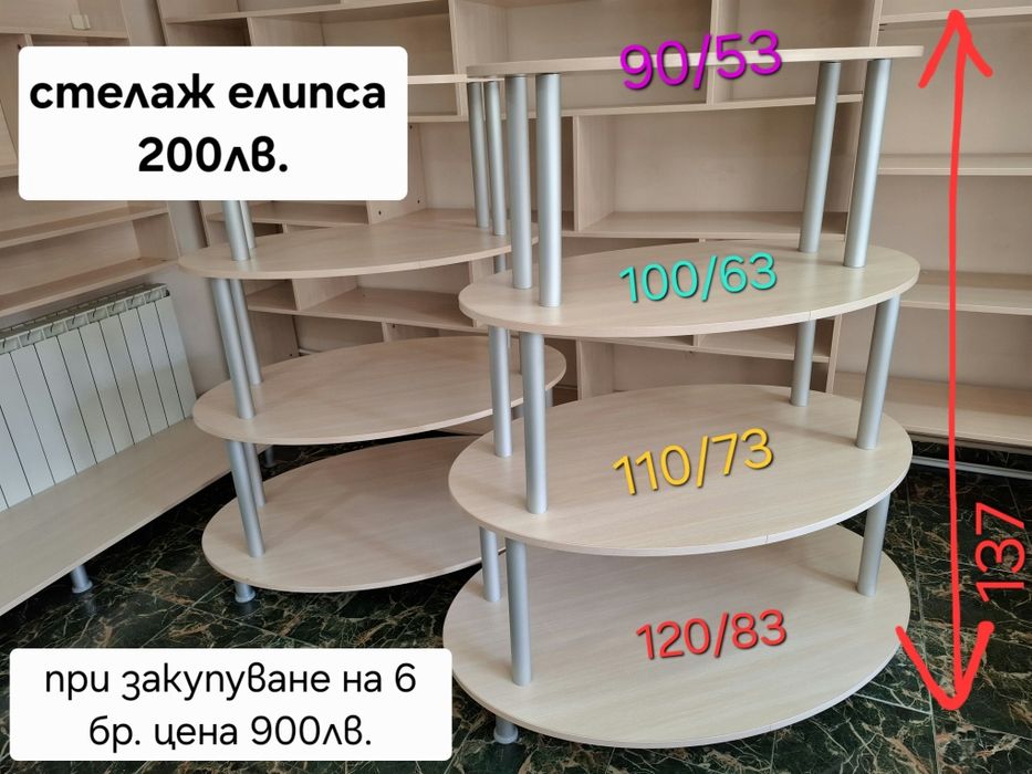 Стелаж елипса / налични 6 бр.