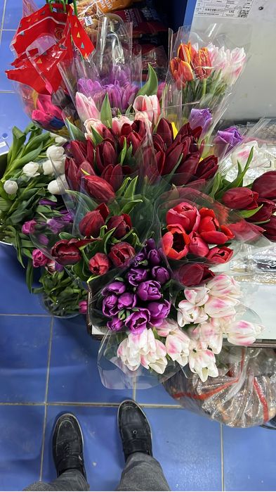 Тюльпаны по 600 тенге