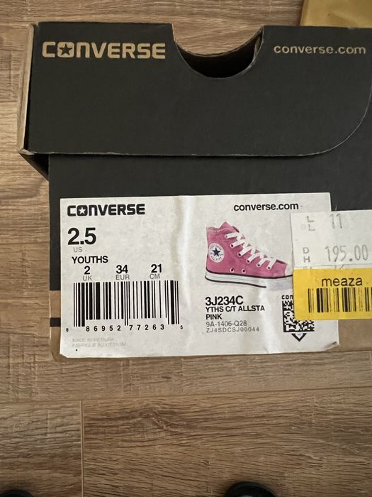 Кеды Converse (розовые) детские