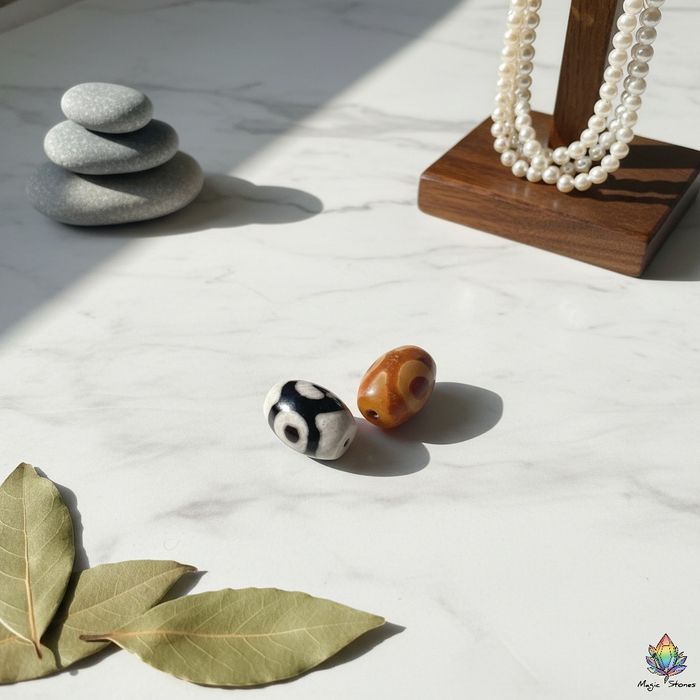 Тибетская бусина Дзи