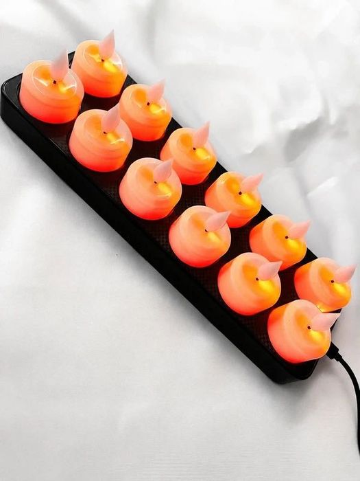 Set 12 lumanari LED reincarcabile