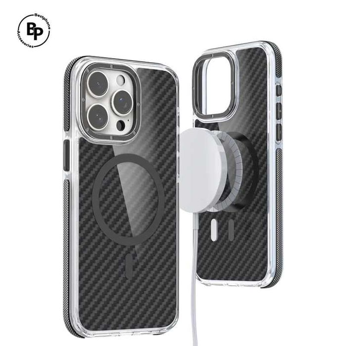 Твърд Силиконов Кейс Acrylic Magsafe Carbon